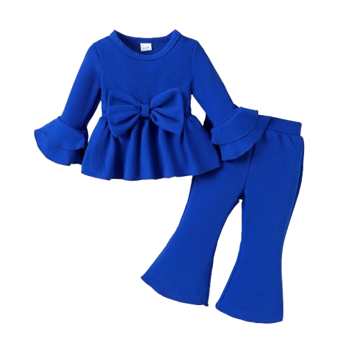 The Lakelynn - Baby/Toddler Girl Fall Clothes – Long Sleeve Cute Sweet Top & Pants 2‑Piece Set (1‑3Y)