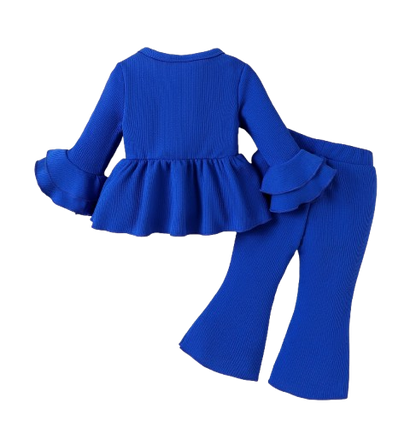 The Lakelynn - Baby/Toddler Girl Fall Clothes – Long Sleeve Cute Sweet Top & Pants 2‑Piece Set (1‑3Y)