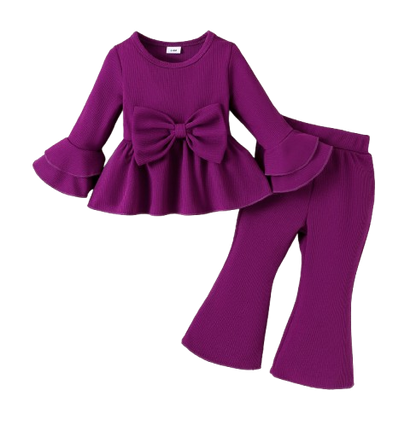The Lakelynn - Baby/Toddler Girl Fall Clothes – Long Sleeve Cute Sweet Top & Pants 2‑Piece Set (1‑3Y)