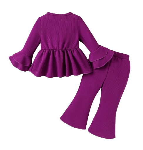 The Lakelynn - Baby/Toddler Girl Fall Clothes – Long Sleeve Cute Sweet Top & Pants 2‑Piece Set (1‑3Y)
