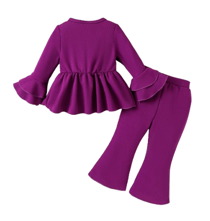 The Lakelynn - Baby/Toddler Girl Fall Clothes – Long Sleeve Cute Sweet Top & Pants 2‑Piece Set (1‑3Y)