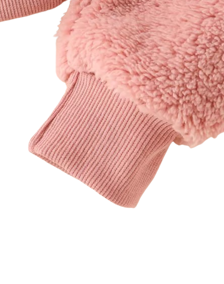The Bianca - Baby Girl Winter Clothes – Cute Fuzzy Heart Embroidery Long Sleeve & Pants 3‑Piece Outfit