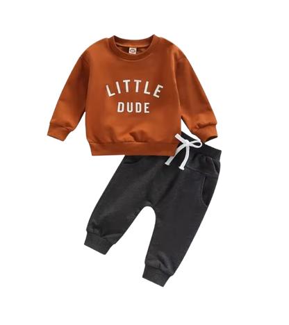 The Sebastian - Baby Boy Letter Long Sleeve + Pants