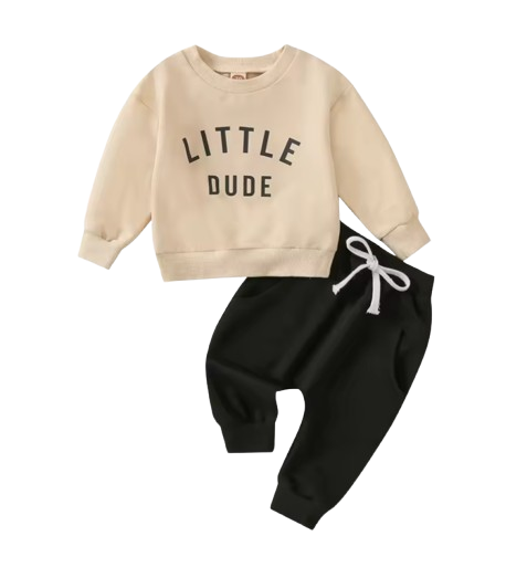 The Sebastian - Baby Boy Letter Long Sleeve + Pants