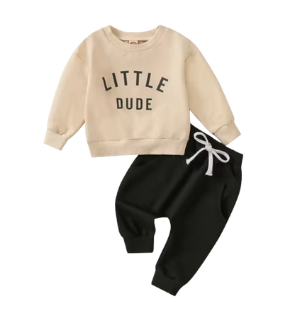 The Sebastian - Baby Boy Letter Long Sleeve + Pants