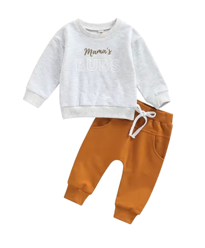 The Sebastian - Baby Boy Letter Long Sleeve + Pants