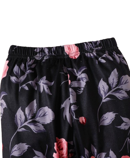 The Mae -  Baby Girl Pink Letter Pullover & Floral Slim Pants Spring Autumn Fashion 2Pcs