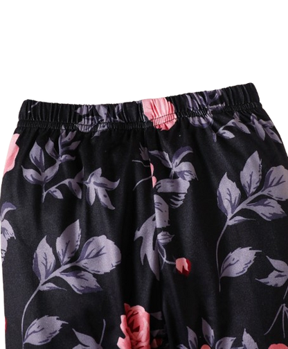 The Mae -  Baby Girl Pink Letter Pullover & Floral Slim Pants Spring Autumn Fashion 2Pcs