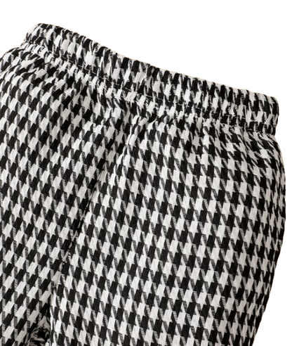 The Scarlet - Baby Girl Houndstooth Color-Block Ruffle Sleeve Faux 2-Piece Autumn Top