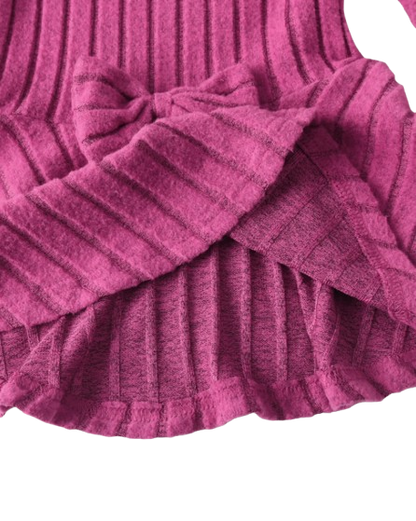 The Louise - Girls Ribbed 2-Piece Set Long Sleeve Shirt & Pants, Spring Autumn Outfit