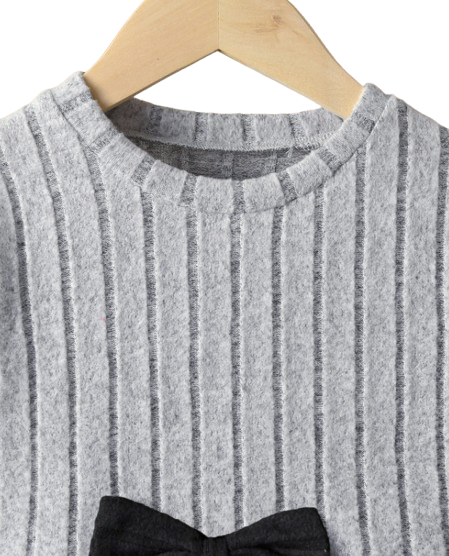 The Louise - Girls Ribbed 2-Piece Set Long Sleeve Shirt & Pants, Spring Autumn Outfit