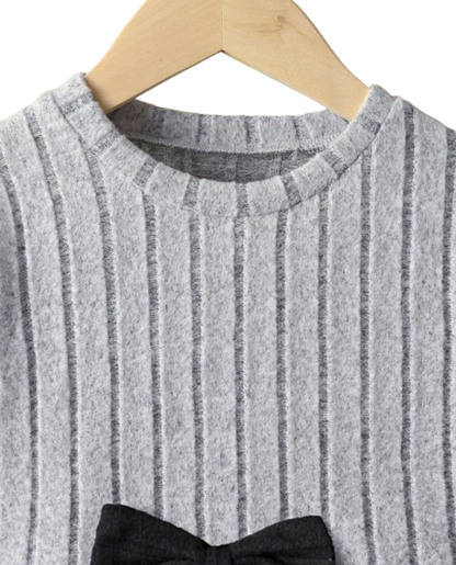 The Louise - Girls Ribbed 2-Piece Set Long Sleeve Shirt & Pants, Spring Autumn Outfit