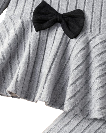 The Louise - Girls Ribbed 2-Piece Set Long Sleeve Shirt & Pants, Spring Autumn Outfit