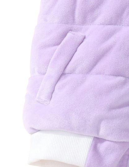 The Emerie - Baby Girl Warm Rabbit Embroidery Jacket + Vest & Pants 3‑Pcs Winter Set