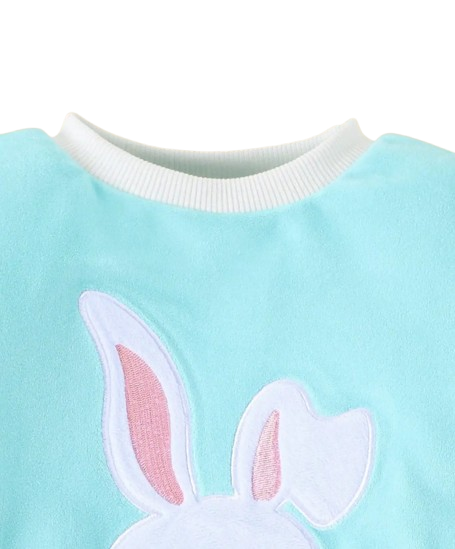 The Emerie - Baby Girl Warm Rabbit Embroidery Jacket + Vest & Pants 3‑Pcs Winter Set
