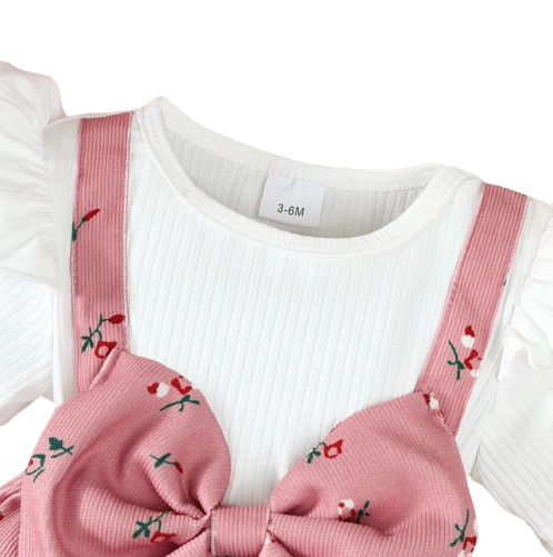 The Kamryn - Infant Baby Girl Floral Print Bow Dress + Headband 2Pcs Summer Cute Wear