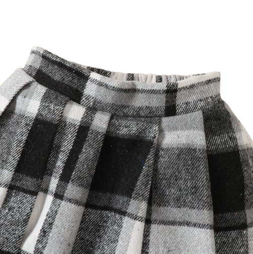 The Jacqueline - Girls College Style Top + Checkered Skirt & Mini Bag 3‑Pcs Set