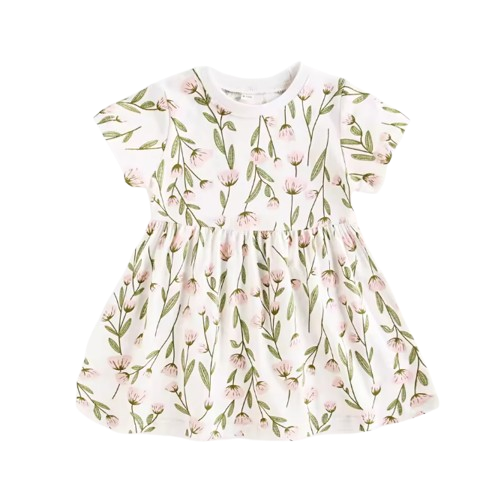 The Della - Baby Girls Summer Floral Dress Cotton Kids Clothing Cute Fashion Outfit
