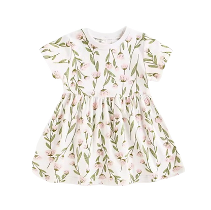 The Della - Baby Girls Summer Floral Dress Cotton Kids Clothing Cute Fashion Outfit