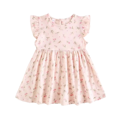 The Della - Baby Girls Summer Floral Dress Cotton Kids Clothing Cute Fashion Outfit