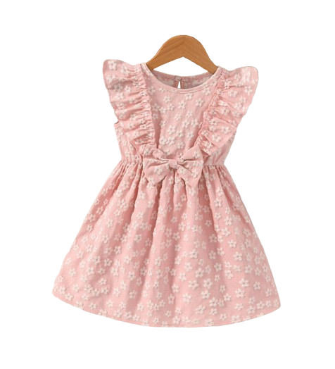 The Mckenzie - Toddler Girls 3D Jacquard Bow Dress Spring Summer Princess Dress