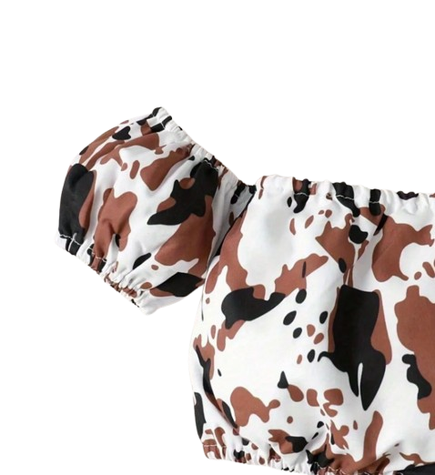 The Kailany - Toddler Girls Leopard Print Top and Solid Dress Set Casual Summer Wear
