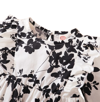 The Reina - Infant Baby Girl Floral Long Sleeve Top and Flared Pants Outfit 2PCS