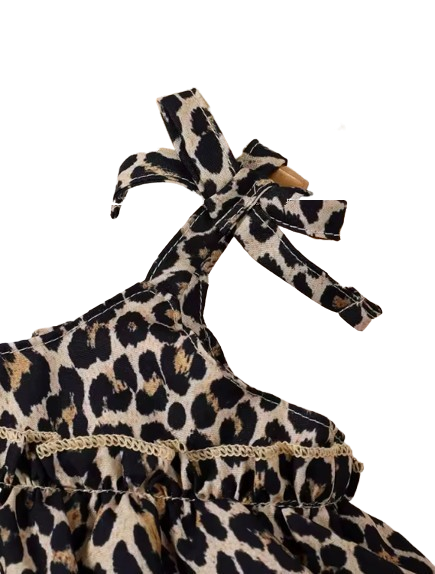 The Jennifer - Baby Girl 3PCS Leopard Bow Top Blue Jeans and Headband Clothing Set