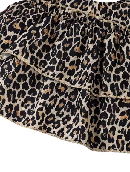The Jennifer - Baby Girl 3PCS Leopard Bow Top Blue Jeans and Headband Clothing Set