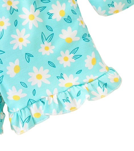 The Alia - Toddler Baby Girl Floral Print Suspender Jumpsuit and Bag Summer Wear