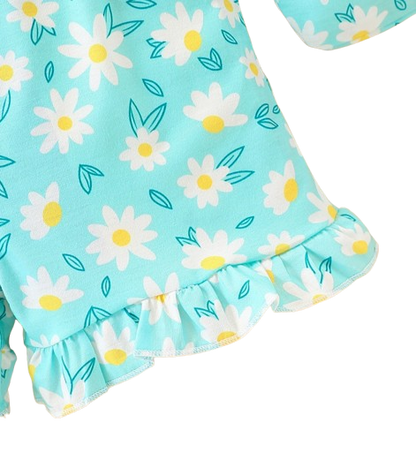 The Alia - Toddler Baby Girl Floral Print Suspender Jumpsuit and Bag Summer Wear