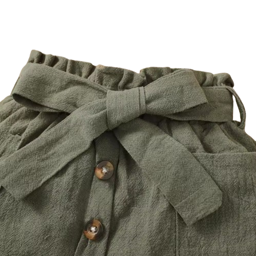 The Marigold - Toddler Baby Girl Ribbed Halter Top and Skirt Korean Style Set 2PCS
