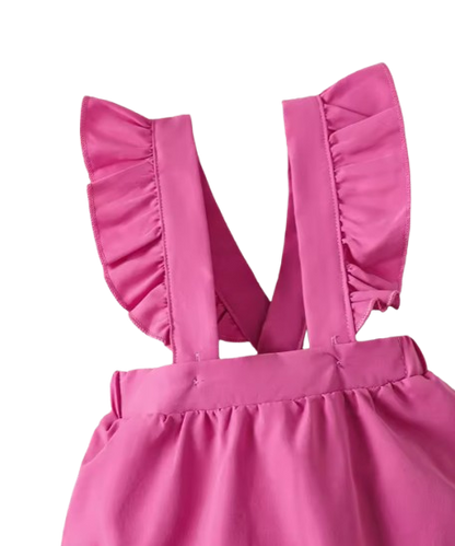 The Tiana - Newborn Baby Girl Heart Print Outfit Dress and Headband Set 3PCS