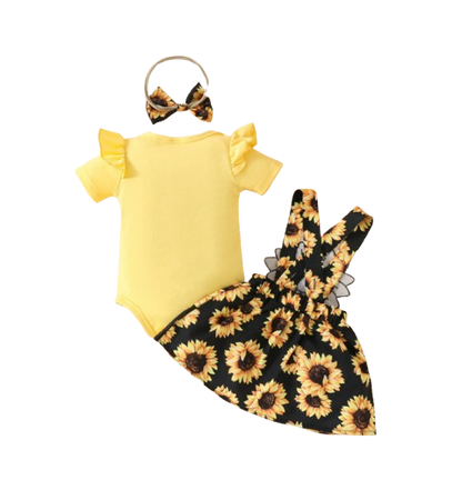The Alejandra - Baby Girl Cartoon Bear Heart Dress with Red Bodysuit Summer Outfit