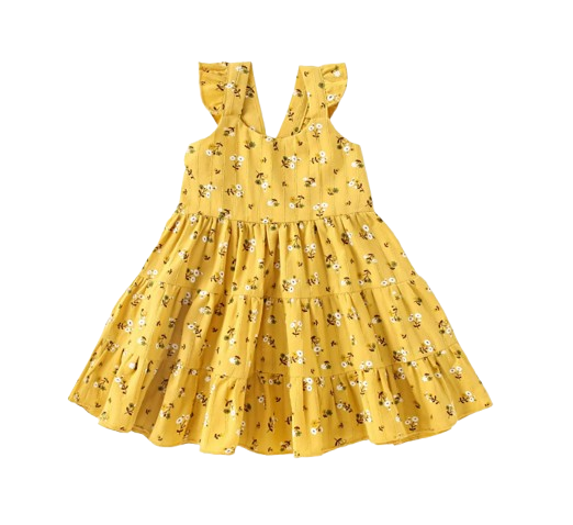 The Loretta - Baby Girl Floral Sleeveless Dress Cute Summer Casual Outfit 1-6Y