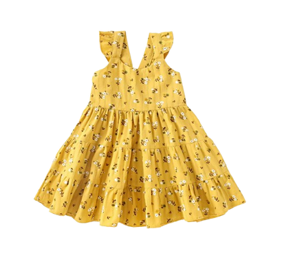 The Loretta - Baby Girl Floral Sleeveless Dress Cute Summer Casual Outfit 1-6Y