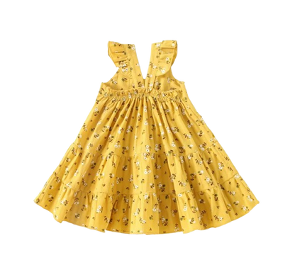 The Loretta - Baby Girl Floral Sleeveless Dress Cute Summer Casual Outfit 1-6Y