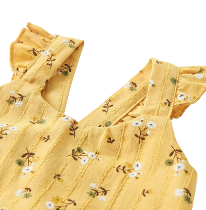 The Loretta - Baby Girl Floral Sleeveless Dress Cute Summer Casual Outfit 1-6Y