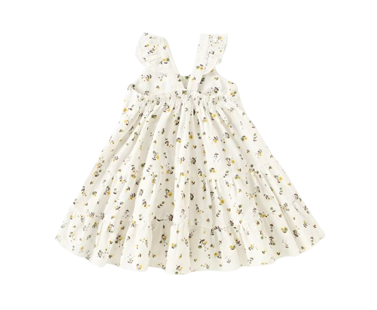The Loretta - Baby Girl Floral Sleeveless Dress Cute Summer Casual Outfit 1-6Y