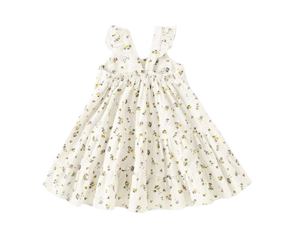 The Loretta - Baby Girl Floral Sleeveless Dress Cute Summer Casual Outfit 1-6Y