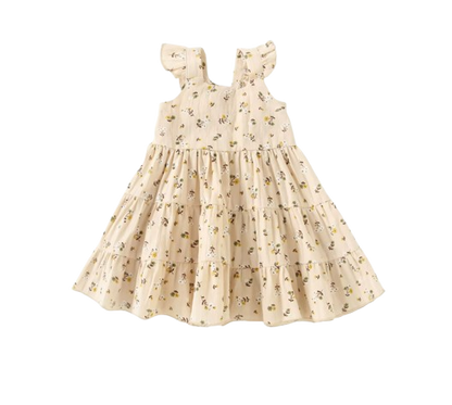 The Loretta - Baby Girl Floral Sleeveless Dress Cute Summer Casual Outfit 1-6Y