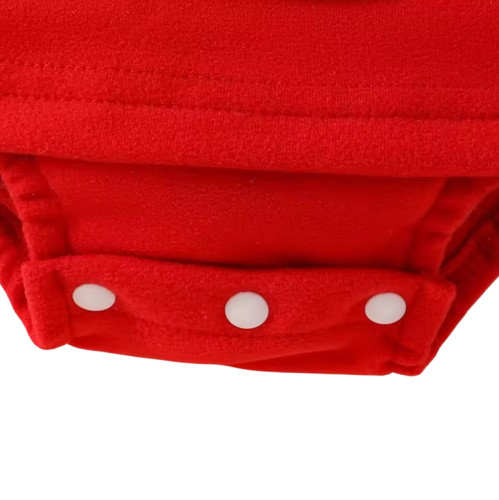 The Leyla - Baby Girl 2PCS Heart Print Romper & Headband Animal Embroidery Outfit
