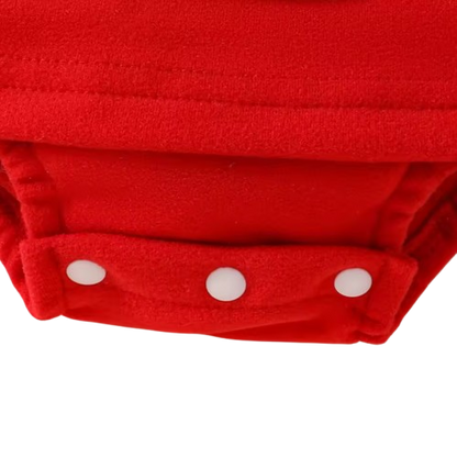 The Leyla - Baby Girl 2PCS Heart Print Romper & Headband Animal Embroidery Outfit