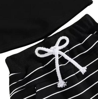The Anthony - Baby Boy Casual Sleeveless Pocket Tank Tops + Striped Pocket Shorts