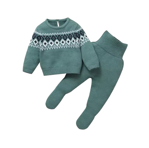 The Matthew - Newborn Baby Knit Sweater and Leggings Set Warm Autumn Winter Wear