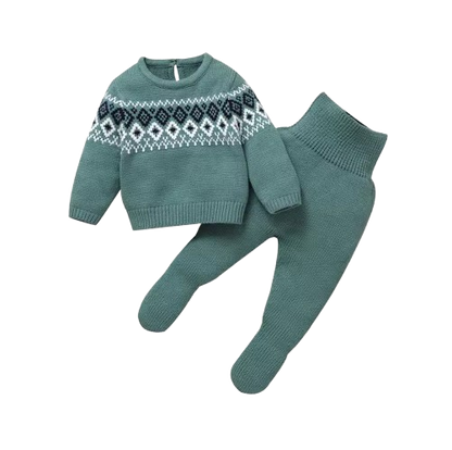 The Matthew - Newborn Baby Knit Sweater and Leggings Set Warm Autumn Winter Wear
