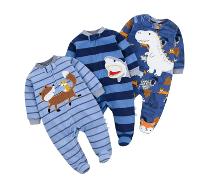 The Hassan - Newborn Baby Fleece Romper Animal Zipper Jumpsuit Spring Autumn Outfit