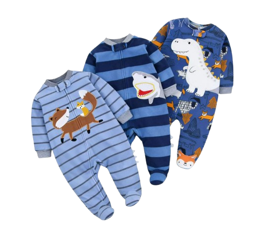 The Hassan - Newborn Baby Fleece Romper Animal Zipper Jumpsuit Spring Autumn Outfit