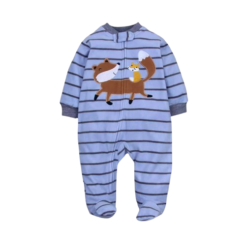 The Hassan - Newborn Baby Fleece Romper Animal Zipper Jumpsuit Spring Autumn Outfit