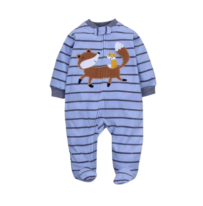 The Hassan - Newborn Baby Fleece Romper Animal Zipper Jumpsuit Spring Autumn Outfit
